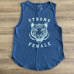 Blue Strong Female athletic top from good hYOUman